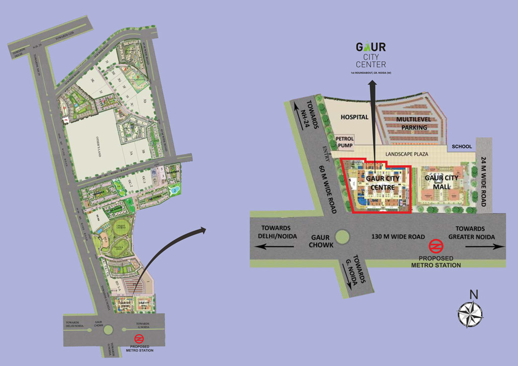 Gaur City Center Site Plan